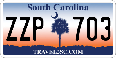 SC license plate ZZP703