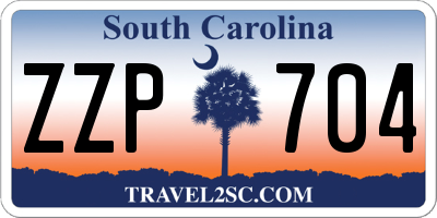 SC license plate ZZP704