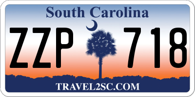 SC license plate ZZP718