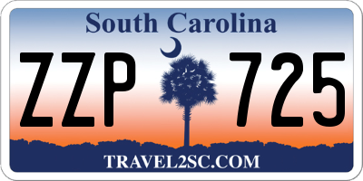 SC license plate ZZP725