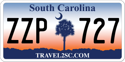 SC license plate ZZP727
