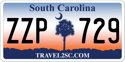 SC license plate ZZP729