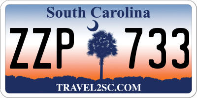 SC license plate ZZP733