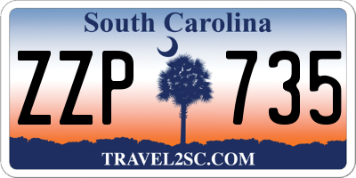 SC license plate ZZP735
