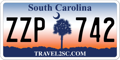 SC license plate ZZP742