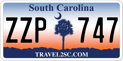 SC license plate ZZP747