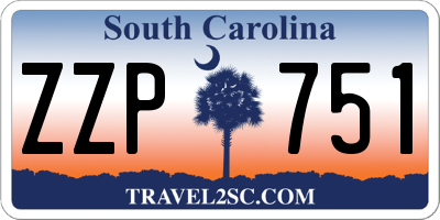 SC license plate ZZP751