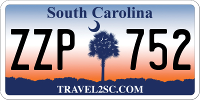 SC license plate ZZP752