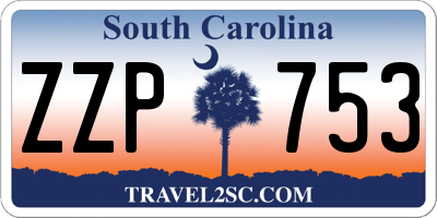 SC license plate ZZP753