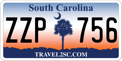 SC license plate ZZP756