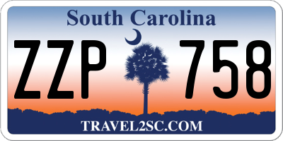 SC license plate ZZP758