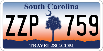 SC license plate ZZP759