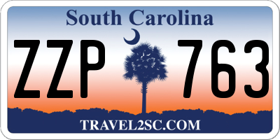 SC license plate ZZP763