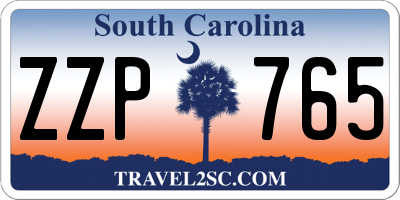 SC license plate ZZP765