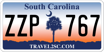 SC license plate ZZP767