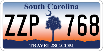 SC license plate ZZP768
