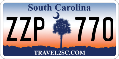 SC license plate ZZP770