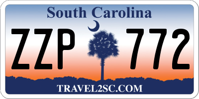 SC license plate ZZP772