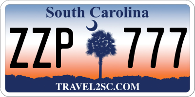 SC license plate ZZP777