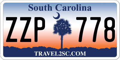 SC license plate ZZP778