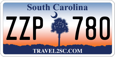 SC license plate ZZP780