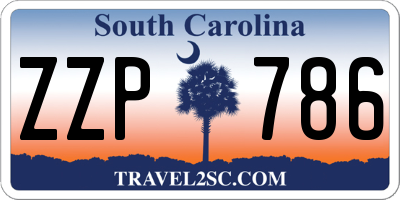 SC license plate ZZP786