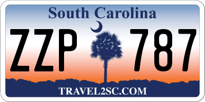 SC license plate ZZP787