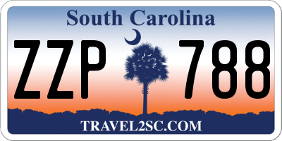 SC license plate ZZP788