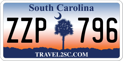 SC license plate ZZP796