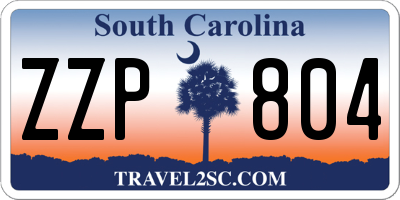 SC license plate ZZP804