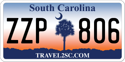 SC license plate ZZP806