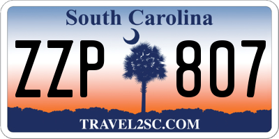 SC license plate ZZP807