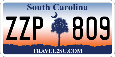 SC license plate ZZP809