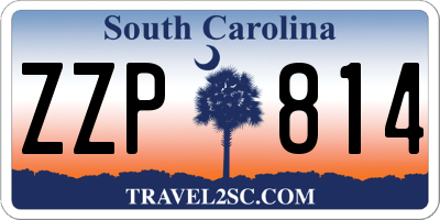 SC license plate ZZP814