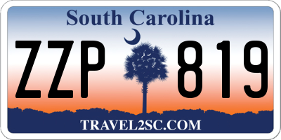 SC license plate ZZP819