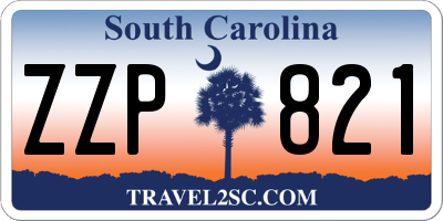 SC license plate ZZP821
