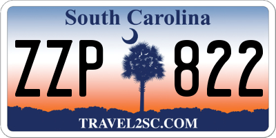 SC license plate ZZP822