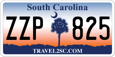 SC license plate ZZP825