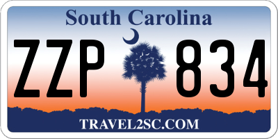 SC license plate ZZP834