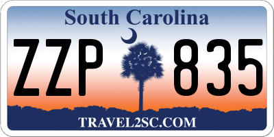 SC license plate ZZP835