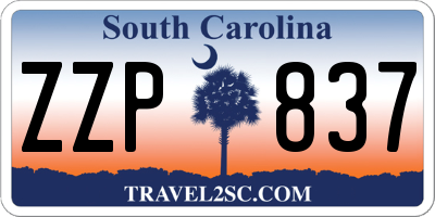 SC license plate ZZP837