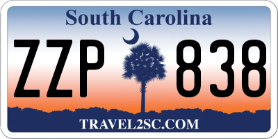 SC license plate ZZP838