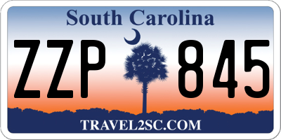 SC license plate ZZP845