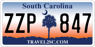 SC license plate ZZP847