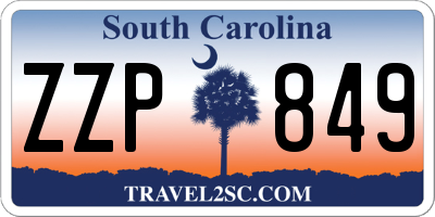 SC license plate ZZP849