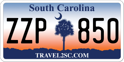 SC license plate ZZP850