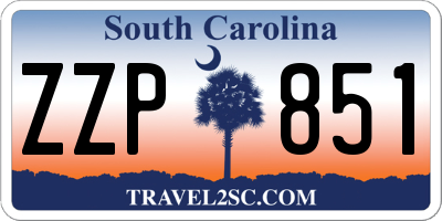 SC license plate ZZP851