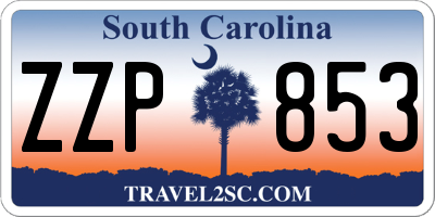 SC license plate ZZP853