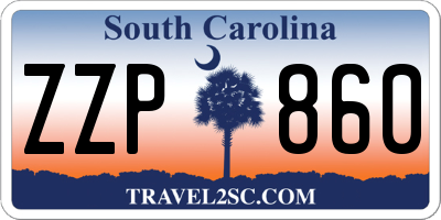 SC license plate ZZP860