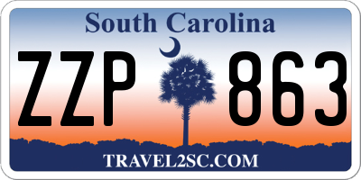 SC license plate ZZP863